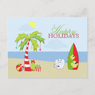 Dent dentiste de plage Joyeux Noël Carte