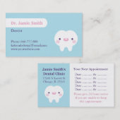 Dent mignonne avec dentition Grin Cartes de visite (Devant / Derrière)