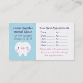 Dent mignonne avec dentition Grin Cartes de visite (Dos)