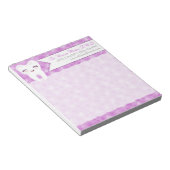 Dent mignonne - Bloc-notes personnalisé pourpre (Incliné)