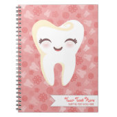 Dent mignonne - carnet fait sur commande rose (Devant)