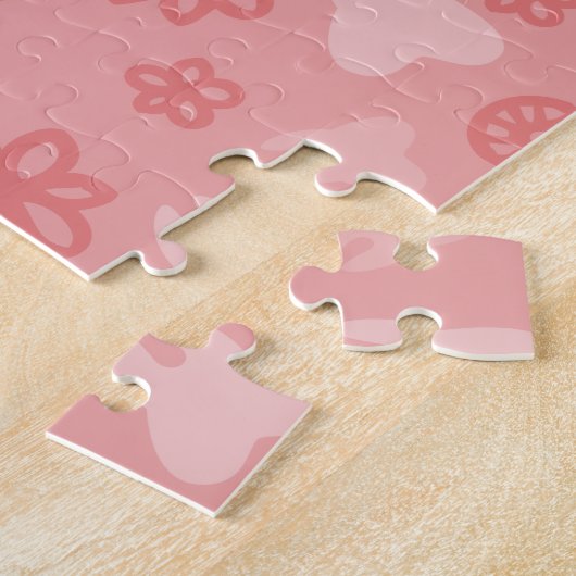 Dent mignonne - puzzle personnalisable rose (Côté)