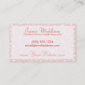 Dent mignonne - Rose Cartes de visite personnalisé (Dos)