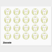 Dent mignonne - Stickers verts (Feuille)