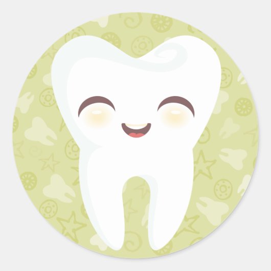 Dent mignonne - Stickers verts (Devant)