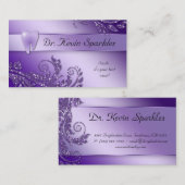 Dent pourpre de feuille d'étincelle de carte de (Devant / Derrière)