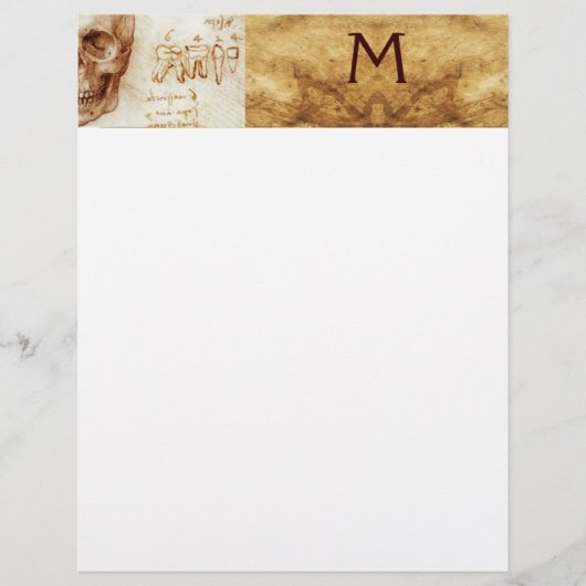 DENTAAL CLINIC, DENTIST MONOGRAM, Antiek perkament (Voorkant)