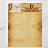 DENTAAL CLINIC, DENTIST MONOGRAM, Antiek perkament (Voorkant / Achterkant)