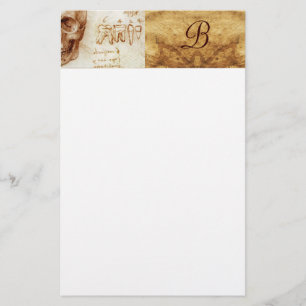 DENTAAL CLINIC, DENTIST MONOGRAM, Antiek perkament Briefpapier
