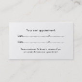 Dentaire - cartes de visite (Dos)