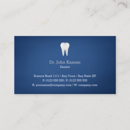 Dental Appointment Card | Blauwe Dentist Afsprakenkaartje (Voorkant)