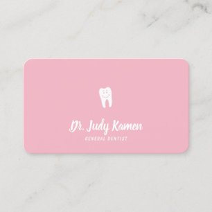Dental Appointment Card Dentist Bleek roze Afsprakenkaartje