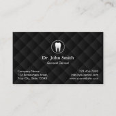 Dental Appointment Classic Black Quilted Dentist Afsprakenkaartje (Voorkant)