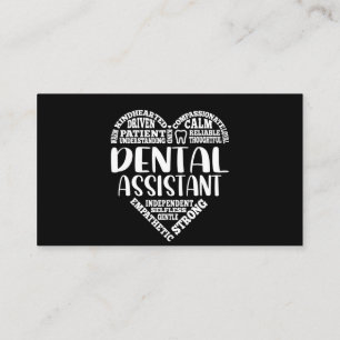 Dental Assistant Heart Dentist Funny Dentistry Lov Visitekaartje