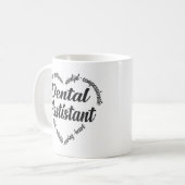 Dental Assistant Heart Word Cloud Koffiemok (Voorkant links)