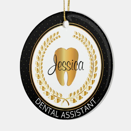 Dental 🦷 Assistant, Hygienist, student Keramisch Ornament (Links)