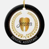 Dental 🦷 Assistant, Hygienist, student Keramisch Ornament (Achterkant)