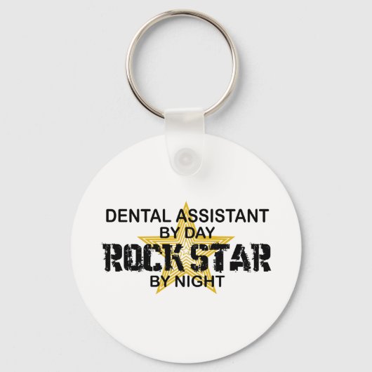 Dental Assistant Rock Star Sleutelhanger (Voorkant)