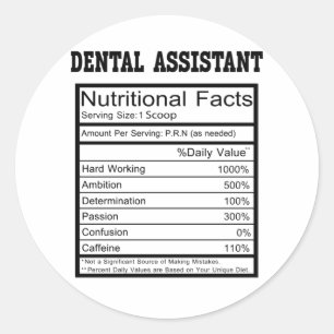 Dental Assistant Ronde Sticker