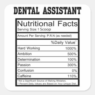 Dental Assistant Vierkante Sticker