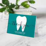 Dental Blanc dentiste Turquoise Merci dentaire<br><div class="desc">Dental Crystal Tooth Turquoise Dentiste Merci Cartes.</div>