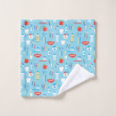 Dental Blue Pattern Bad Handdoek (Wasdoekje)