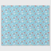 Dental Blue Pattern Cadeaupapier (Vlak)