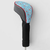 Dental Blue Pattern Golfheadcover (Schuin)