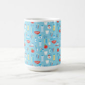 Dental Blue Pattern Koffiemok (Center)