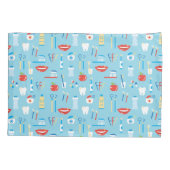 Dental Blue Pattern Kussensloop (Achterkant-Links)