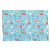Dental Blue Pattern Kussensloop (Achterkant-Rechts)