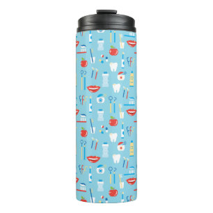 Dental Blue Pattern Thermosbeker