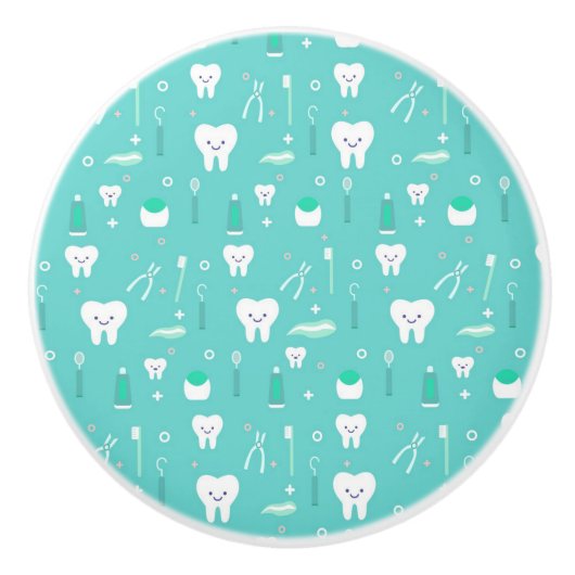 Dental Care Ceramic Knob. Keramische Knop (Voorkant)