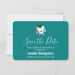 Dental Care Happy Tooth Gradup Save The Date