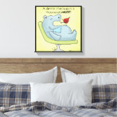 Dental Checkup Hippopotamus Canvas Afdruk (Insitu (Slaapkamer))