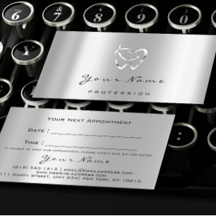 Dental Clinic Dentist Silver Logo Grey Appointment Afsprakenkaartje