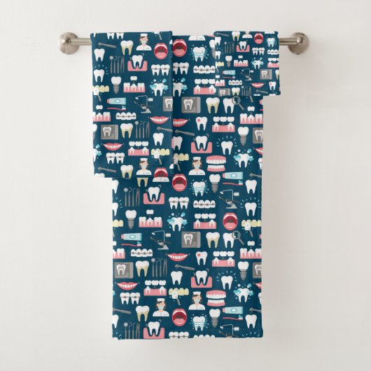 Dental Clinic Kantoor Pattern Bad Handdoek (Insitu)