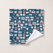 Dental Clinic Kantoor Pattern Bad Handdoek (Wasdoekje)