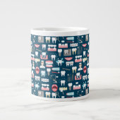 Dental Clinic Kantoor Pattern Extra Grote Beker (Voorkant)