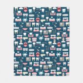 Dental Clinic Kantoor Pattern Fleece Deken (Voorkant)