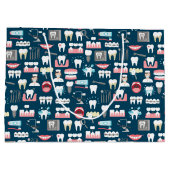 Dental Clinic Kantoor Pattern Groot Cadeauzakje (Achterkant)