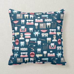 Dental Clinic Kantoor Pattern Kussen