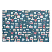 Dental Clinic Kantoor Pattern Kussensloop (Achterkant-Links)