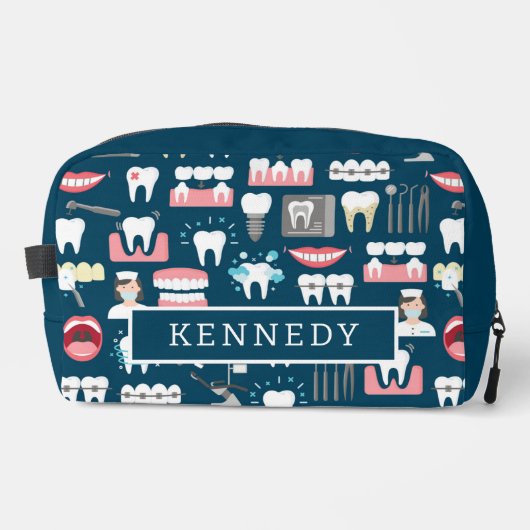 Dental Clinic Kantoor Pattern Toilettasje (Voorkant)