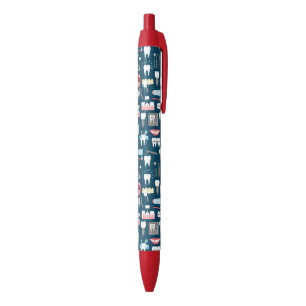 Dental Clinic Kantoor Pattern Zwarte Inkt Pen