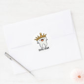 Dental Crown Funny Tooth Pun Ronde Sticker (Envelop)