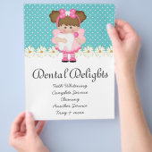 Dental Dentist Tooth Fairy Polka Dot Cute Flyer (Hand)