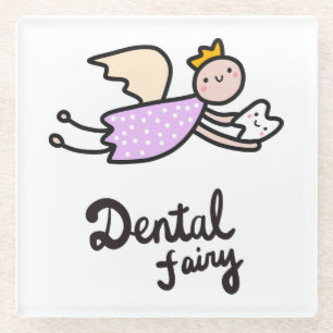 Dental Fairy Glazen Onderzetter