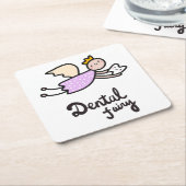 Dental Fairy Vierkante Kartonnen Onderzetter (Schuin)