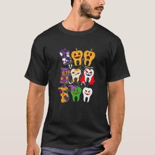 Dental Hygienist Boo Crew Spooky Dental Squad T-shirt